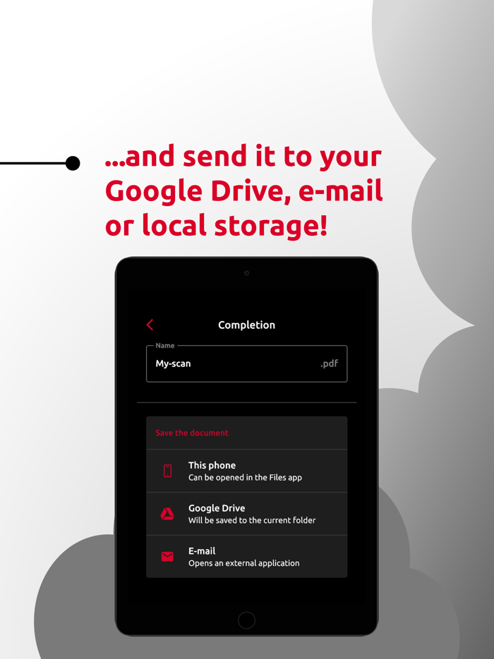 Camera scan to Google Drive