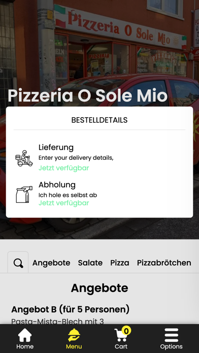 Pizzeria O Sole Mio Boch. Screenshot