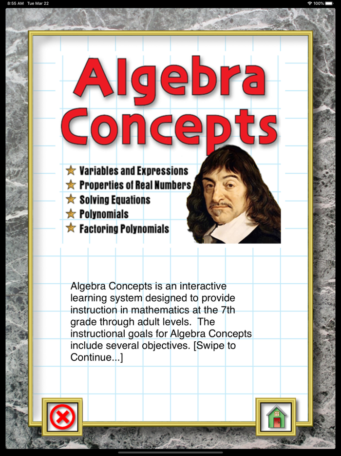 Algebra Concepts for iPad