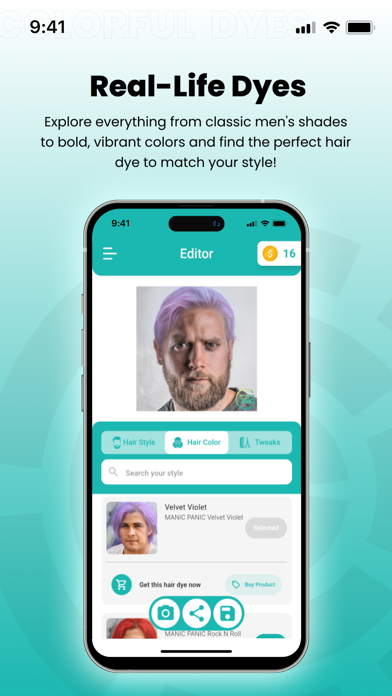 MyHair360 Men's Hair Editor Screenshot