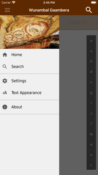 Wunambal Gaambera dictionary Screenshot