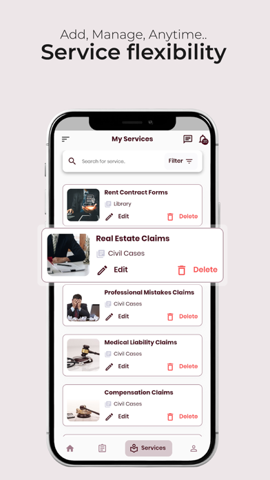 Lawyer Gates: Service Provider Screenshot