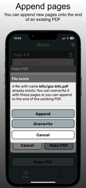 Captura de pantalla de Scan2PDF mòbil