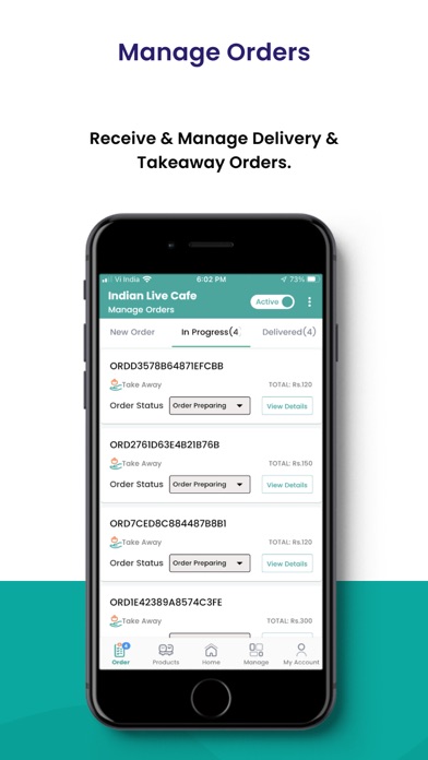 FoodChow Restaurant Management Screenshot