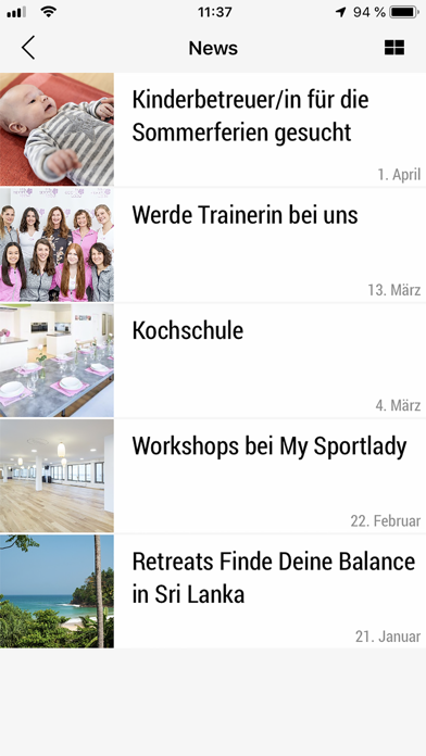 My Sportlady Screenshot