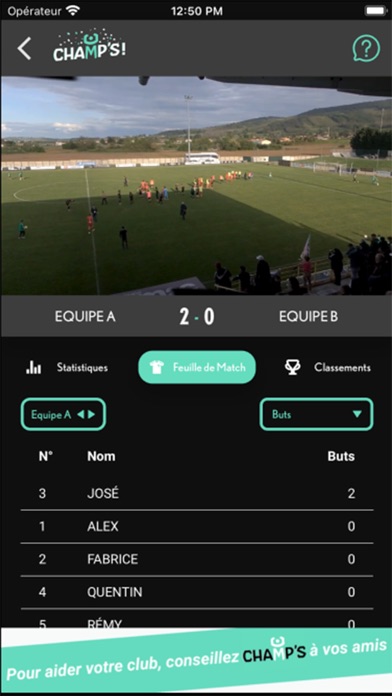 Champ'S - Live sport amateur Screenshot