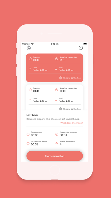 Contraction Timer ™ Screenshot