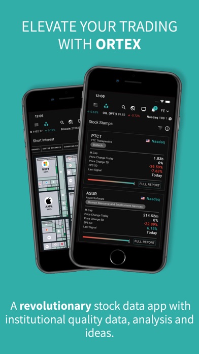 ORTEX - Stock Market Analytics Screenshot