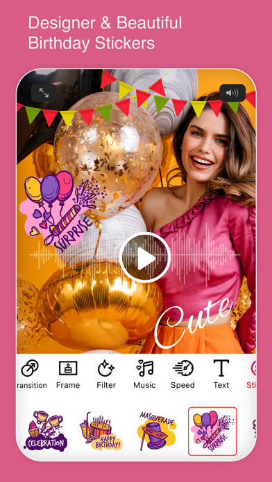 Happy Birthday Video EditorPic Screenshot