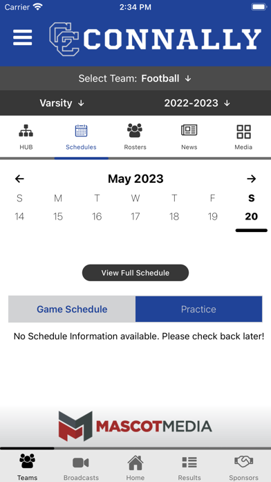 Connally Athletics Screenshot