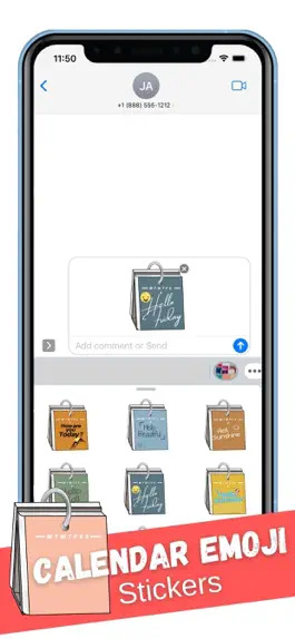 Game screenshot Calendar emoji stickers apk