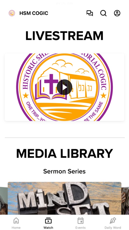 #2. HSM COGIC (iOS) By: Sherman Memorial Church of God in Christ