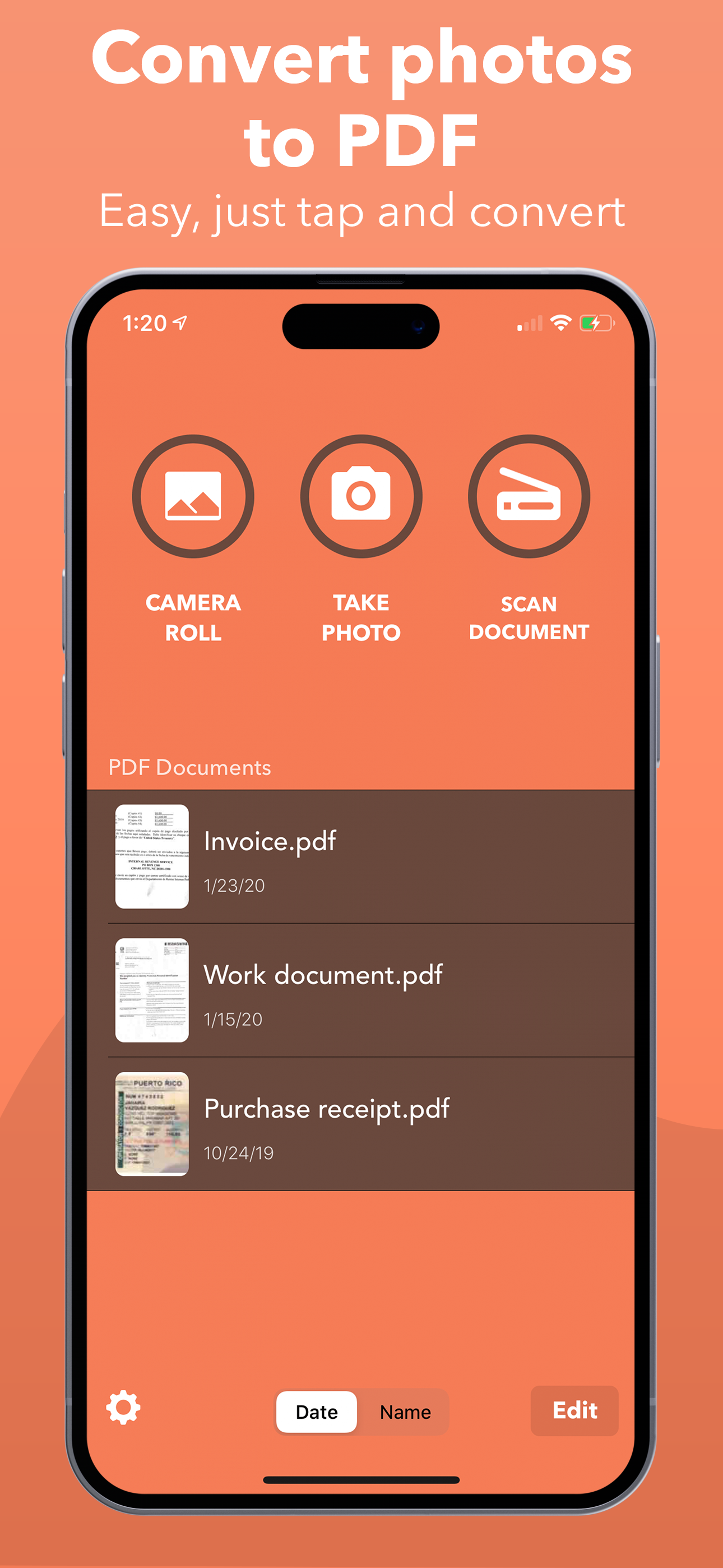 Photos PDF : Scanner Converter