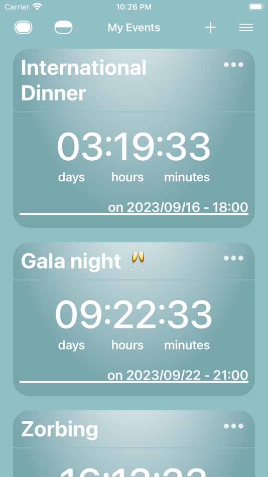 #1. My Events - Countdown (iOS) 由: Matei Ciurezu
