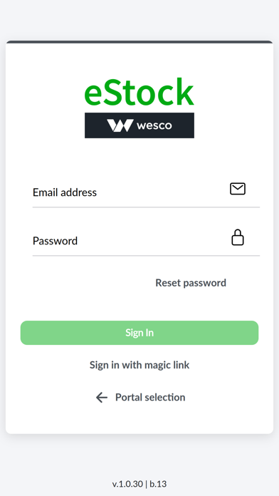 Wesco eStock Checkout Screenshot
