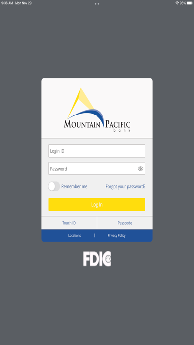 Mountain Pacific Bank Mobile Screenshot
