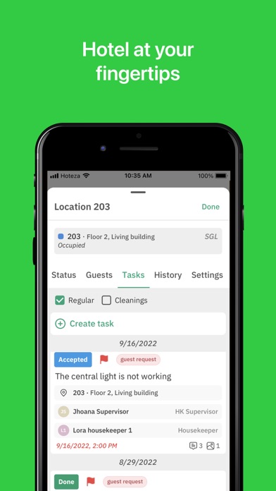 Hoteza Staff Screenshot
