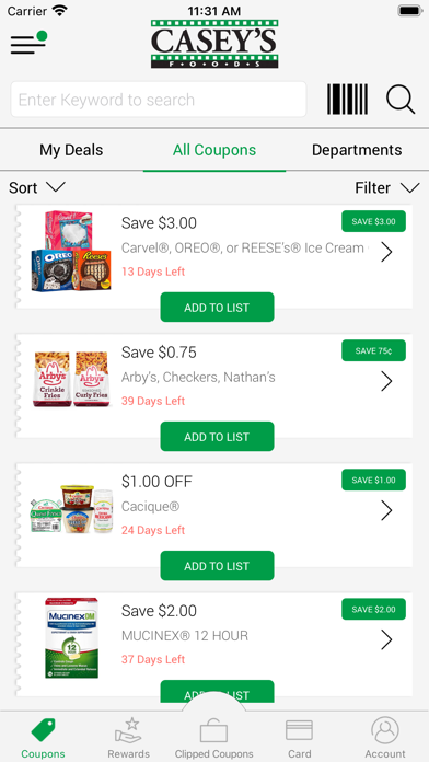 Casey's Foods Screenshot