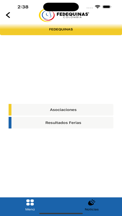Fedequinas App Screenshot