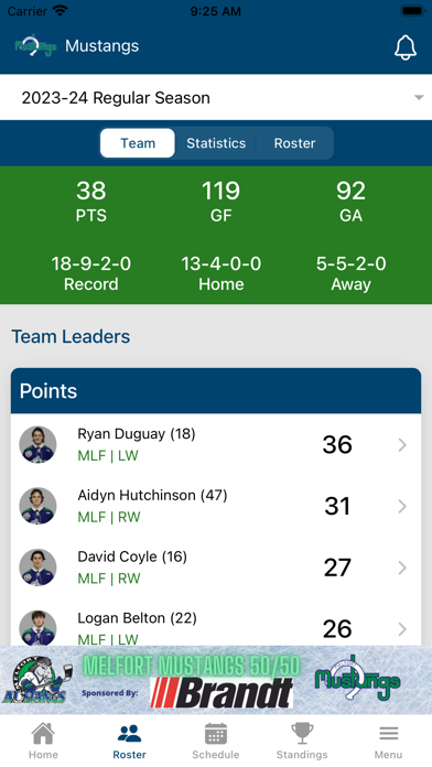 Melfort Mustangs Official App Screenshot