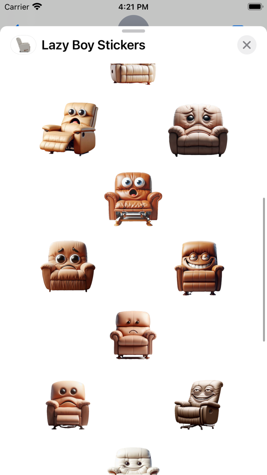 #2. Lazy Boy Stickers (iOS) By: Paul Scott