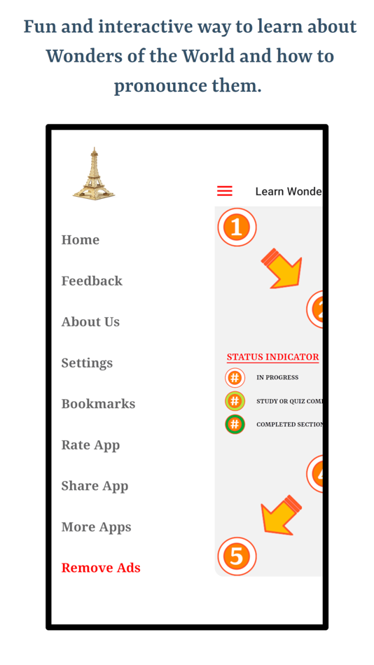 #6. Learn Wonders Of The World (iOS) Podle: Ghumman Tech LLC