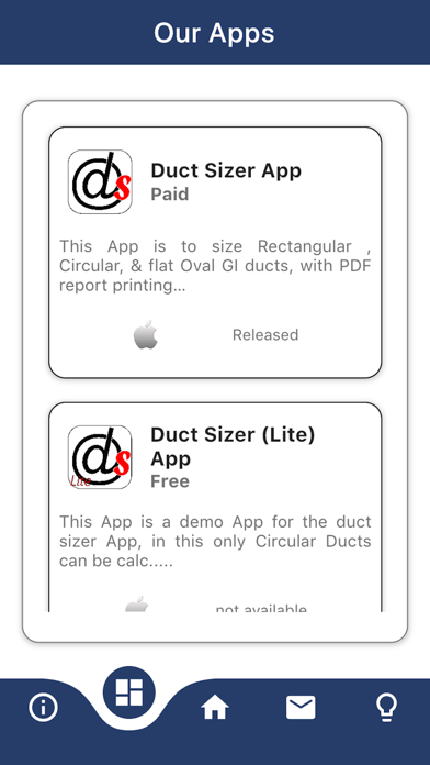 TALO Duct Sizer Screenshot