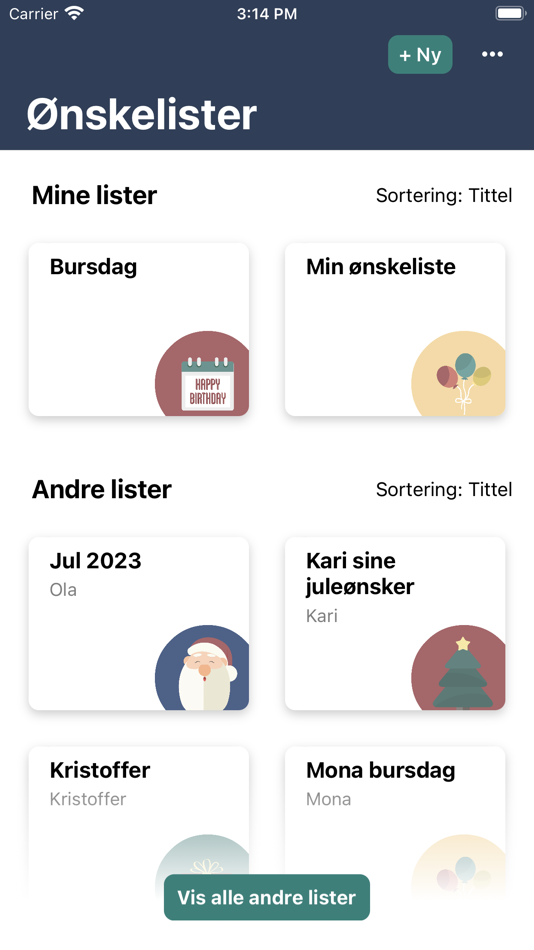 #1. Min ønskeliste (iOS) 由: Favo AS