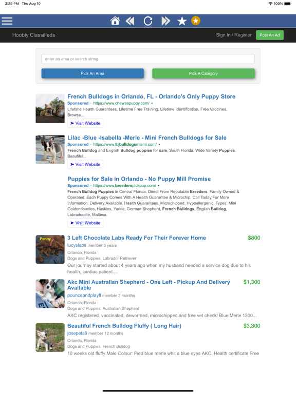 Screenshot #1 for Hoobly Classifieds for Pets