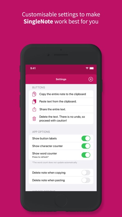 SingleNote Screenshot