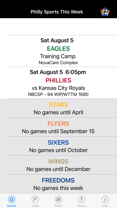 Philly Sports This Week Screenshot