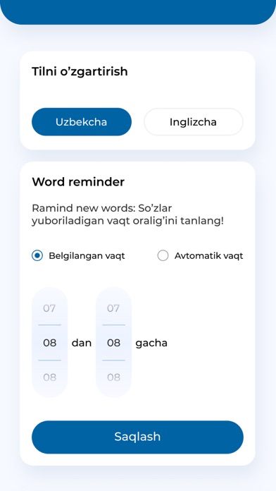 Wisdom lug'ati: English-Uzbek Screenshot