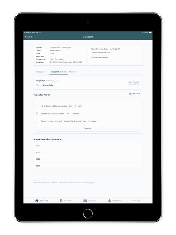 C12 iPad screenshot 1 - Business app