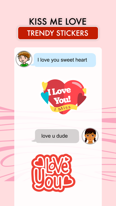 Kiss Me Love Stickers! Screenshot