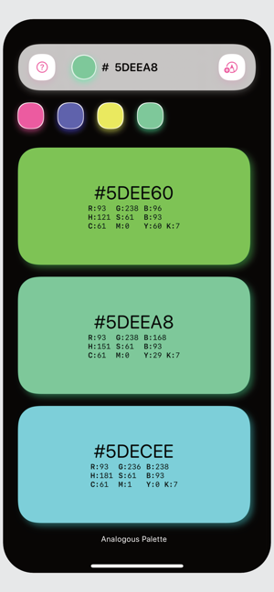 ‎Kulur Color Palettes generator Screenshot