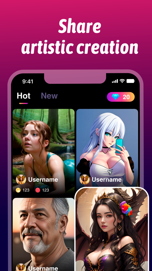 #3. PicStar - AI Photo Generator (iOS) 由: Chengdu Yidian Aesthetics Cultural Communication Co., Ltd.
