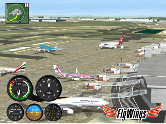 Flight Simulator FlyWings 2015 iPad app afbeelding 5