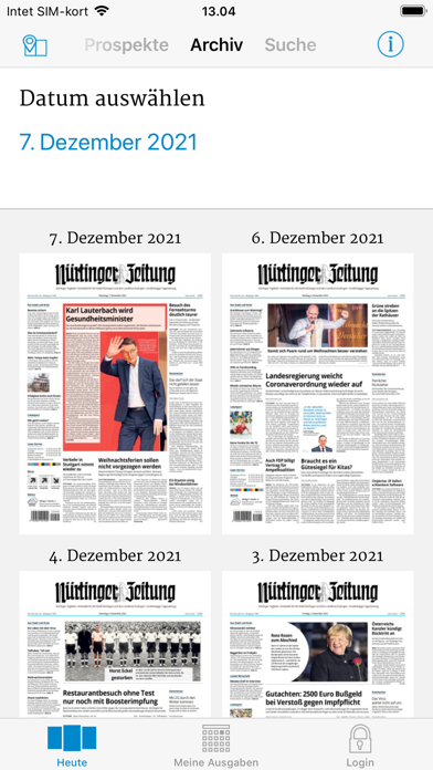 Nürtinger Zeitung digital screenshot 4