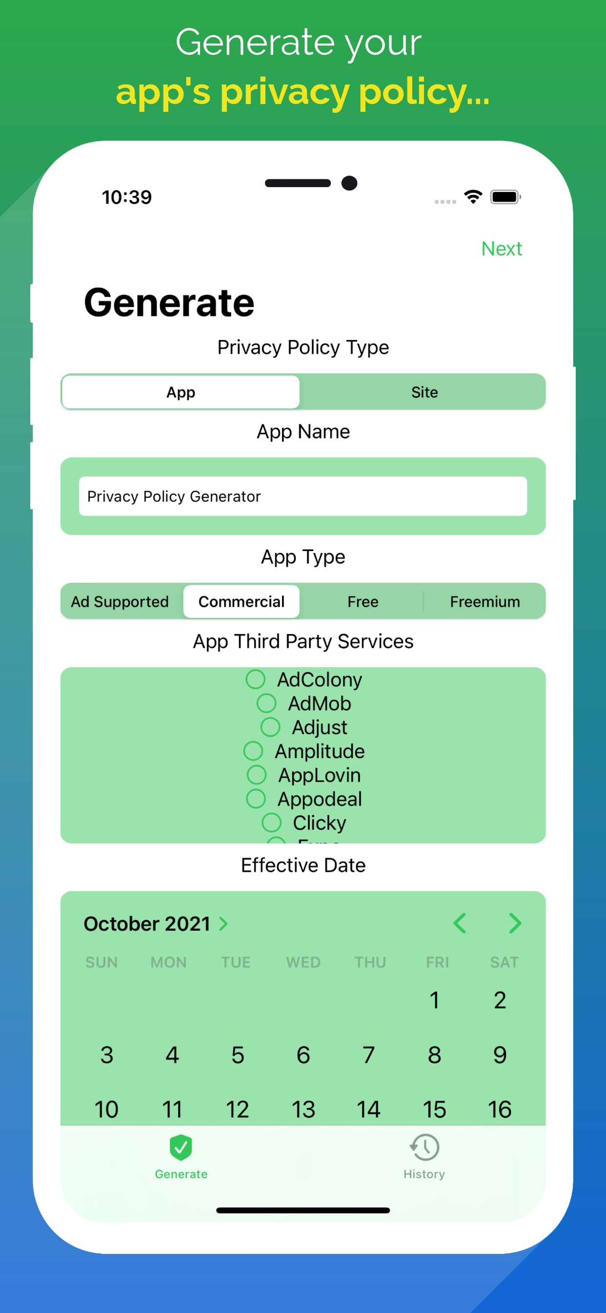 Privacy Policy Generator