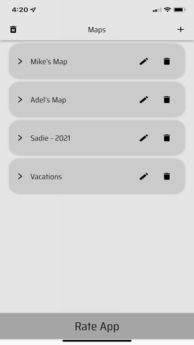 US States Visited Screenshot