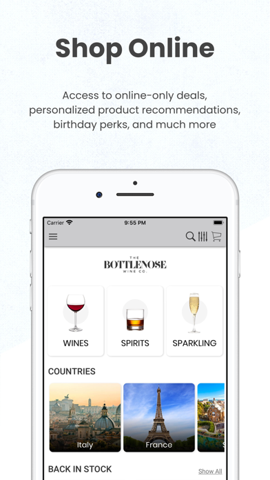 The Bottlenose Wine Co. Screenshot