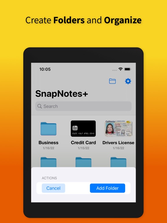 SnapNotes+ iPad screenshot 3 - Productivity app