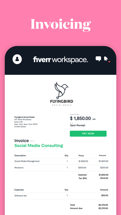 Fiverr Workspace Screenshot