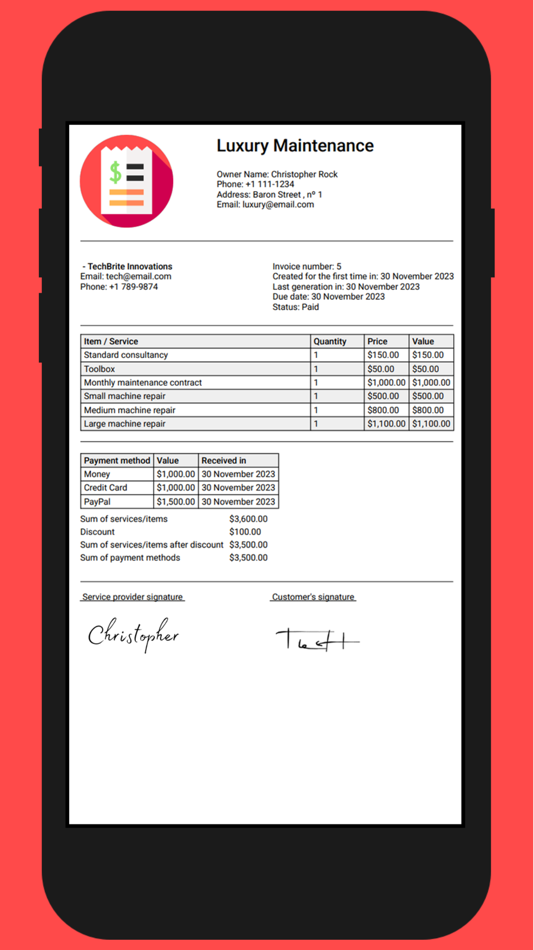 #4. Invoice maker PDF (iOS) 由: Aleff Silva