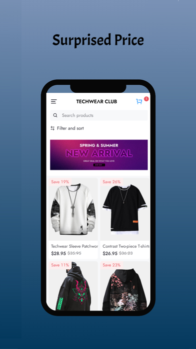 Techwear Club Store Screenshot