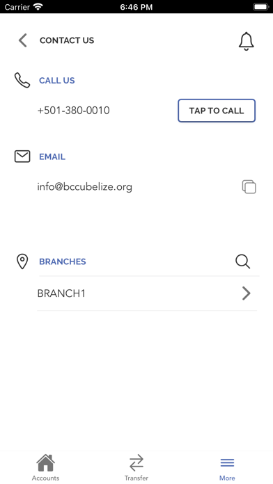 Blue Creek Credit Union Screenshot