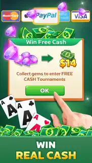 solitaire clash: win real cash iphone screenshot 2