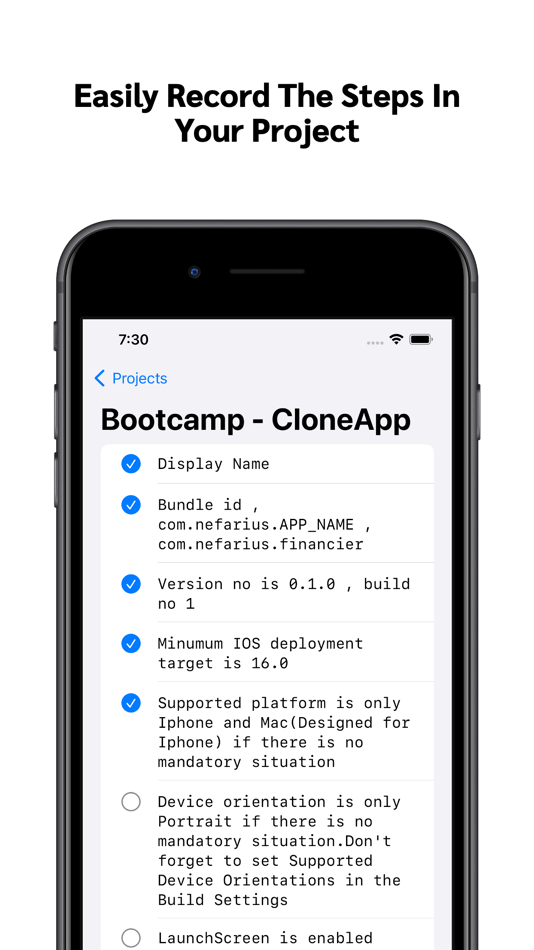 #3. PublishChecklist (iOS) Podle: Batuhan Kucukyildiz
