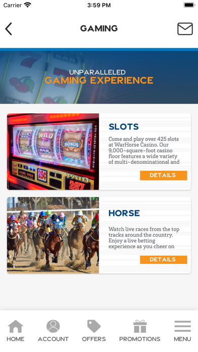WarHorse Casino Screenshot