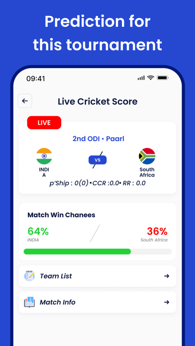 Live Cricket Score: Live Score Screenshot